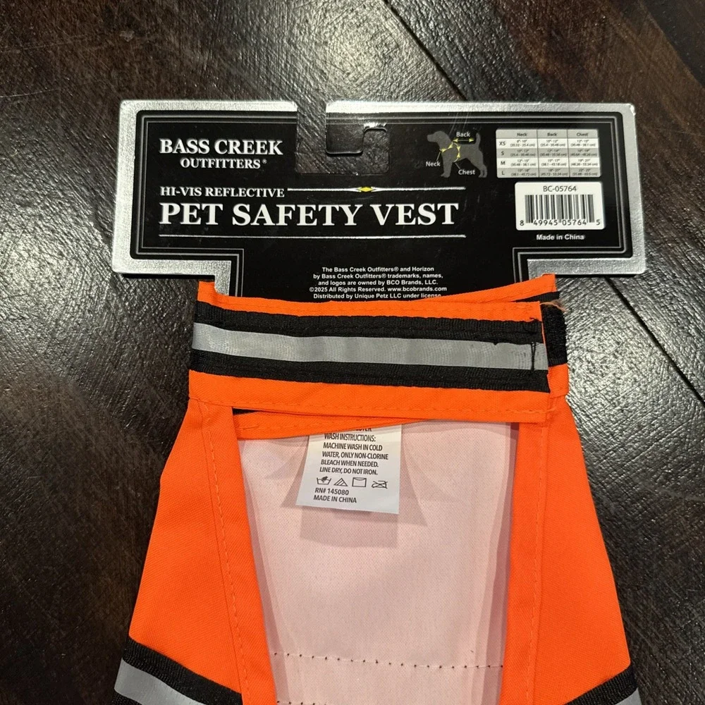 Bass Creek Outfitters Hi-Vis Reflective pet safety vest small‎